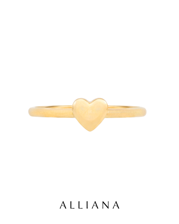 Anillo Corazón en Oro Amarillo 18K