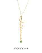 Collar I AM en Oro Amarillo 18K con Piedra Natural