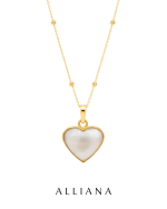 Dije Nácar Corazón en Oro Amarillo 18K