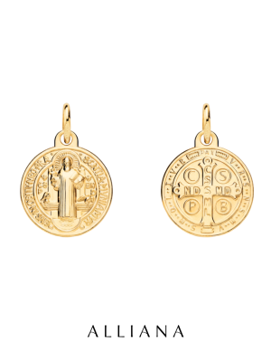Dije San Benito en Oro Amarillo 18K