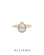 Anillo Eclat en Oro Amarillo 18k con Aguamarina Natural