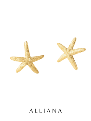 Aretes Estrella de Mar en Oro Amarillo 18K