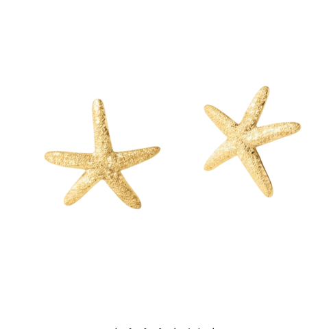 Aretes Estrella de Mar en Oro Amarillo 18K