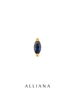 Piercing Zafiro Almendra en Oro Amarillo 18K