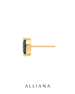 Piercing Zafiro Almendra en Oro Amarillo 18K