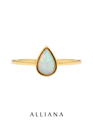 Anillo Opalo Etiope en Oro Amarillo 18K