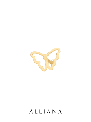 Piercing Mariposa en Oro Amarillo 18K