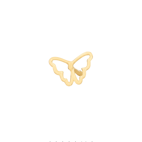 Piercing Mariposa en Oro Amarillo 18K