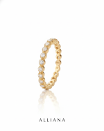 Anillo Riviere Infinity en Oro Amarillo 18K