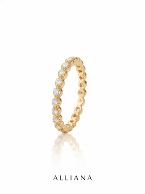Anillo Riviere Infinity en Oro Amarillo 18K
