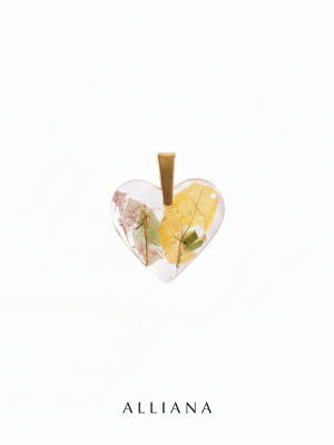 Dije Alma Botánica con Argolla en Oro 18k