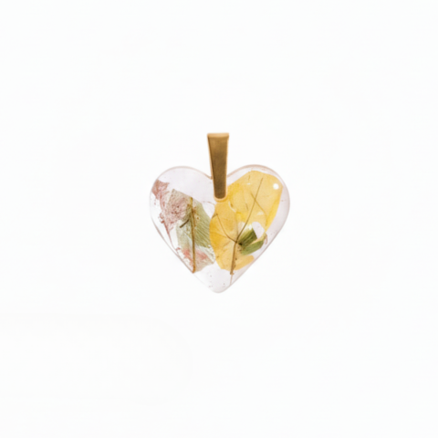 Dije Alma Botánica con Argolla en Oro 18k