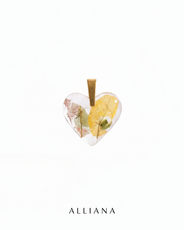 Dije Alma Botánica con Argolla en Oro 18k