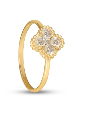 Anillo Bloom en Oro Amarillo 18k con Diamantes de Laboratorio