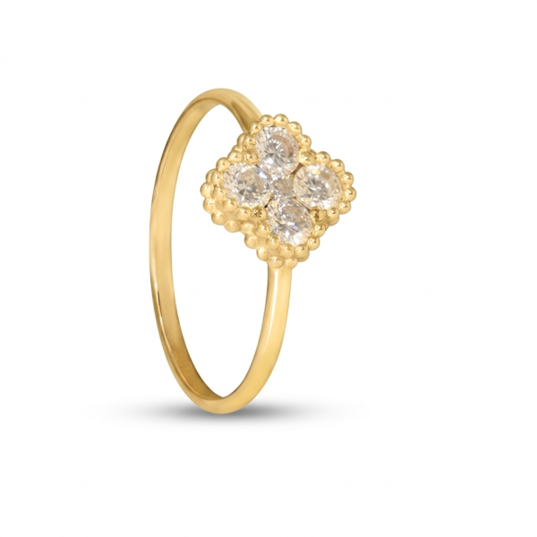 Anillo Bloom en Oro Amarillo 18k con Diamantes de Laboratorio